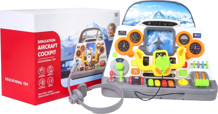 Simulatore di volo per bambini – cockpit del piccolo pilota