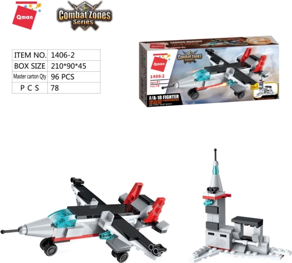 Qman Aircraft Carrier caccia F/A-18 2 in 1