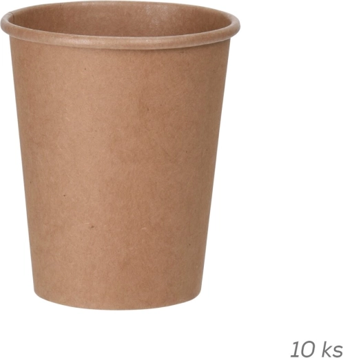 Bicchiere di carta Nature 250 ml (carta/PE), 10 pz