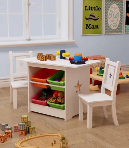 Spazio contenitivo intelligente con 4 box colorati