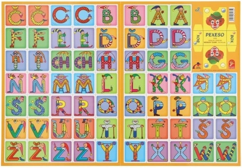 Gioco di memoria lettere dell'alfabeto