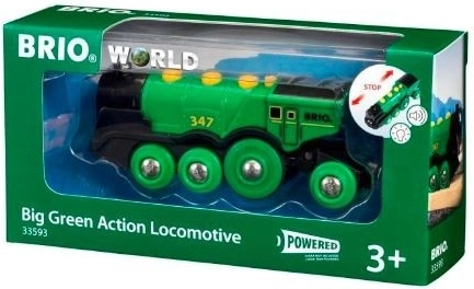 Locomotiva classica verde BRIO a batteria