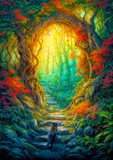 Puzzle Enjoy Porta della foresta 1000 pezzi