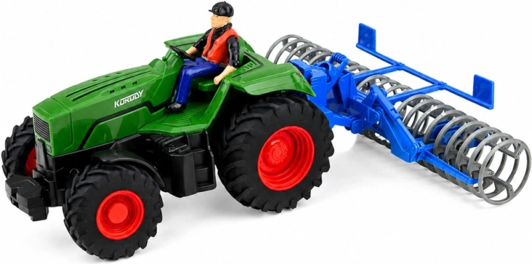 Set realistico trattore + rullo agricolo