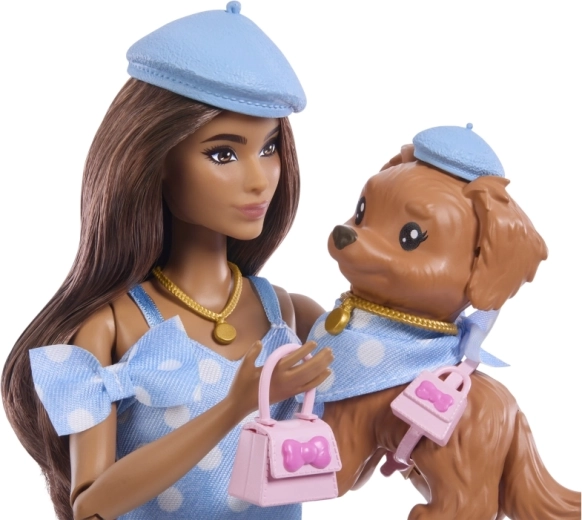 Stile coordinato di Barbie e del cagnolino