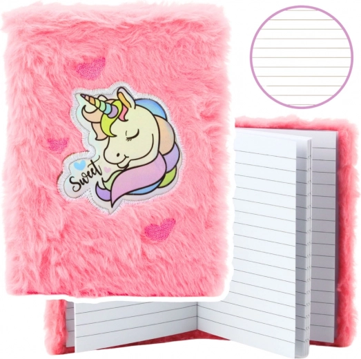 Taccuino morbido unicorno rosa olografico A6 80 pagine