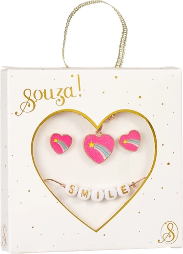 Souza! set regalo Rainbow – collana con ciondoli e braccialetto