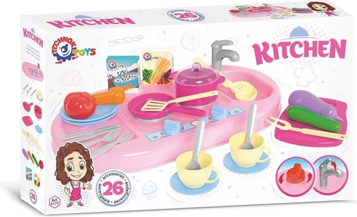 Set da cucina per bambini con stoviglie e accessori