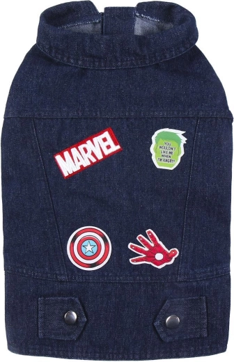 Patch Marvel e look in denim