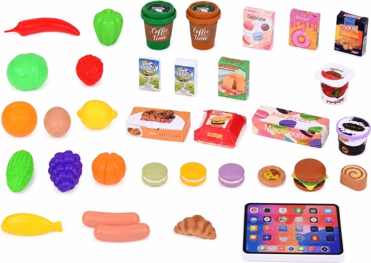 Ricco set di alimenti per il gioco del negozio
