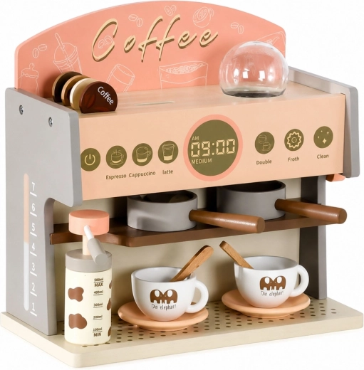 Macchina del caffè in legno realistica come al bar