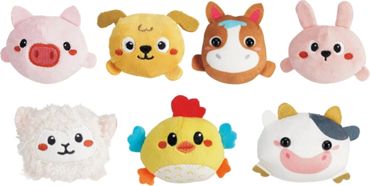 7 animaletti di peluche per arricchire il gioco e sviluppare l’immaginazione