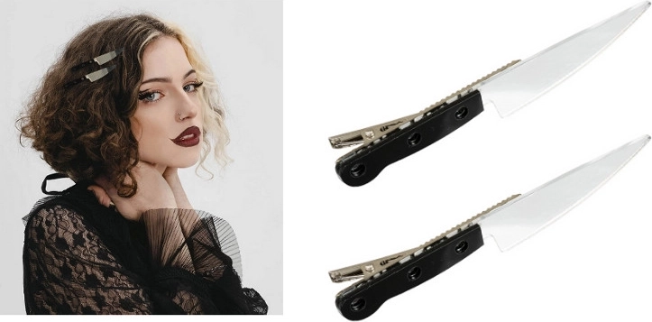 Mollette per capelli a forma di coltello