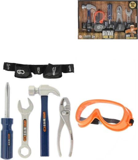 Set di attrezzi per bambini con cintura e occhiali protettivi - 1 set