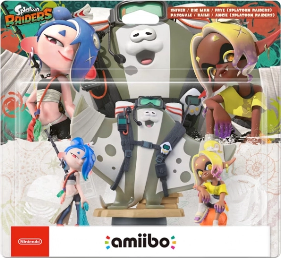 Amiibo Splatoon Raiders Shiver, Frye e Big Man - 1 pezzo
