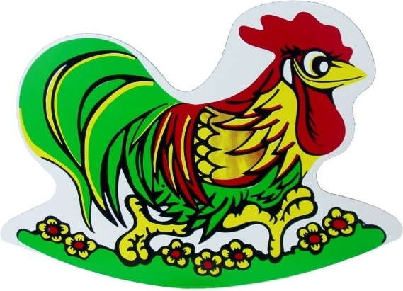 Cavalluccio a dondolo in legno a forma di gallo per bambini