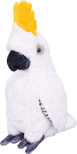 Pappagallo cacatua guance gialle di peluche 37 cm