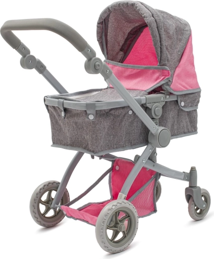 Passeggino per bambole 2 in 1 Baby Mix Sophie rosa-grigio