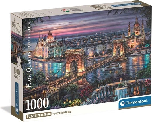 Puzzle Clementoni Compact Luci sul Danubio 1000 pezzi