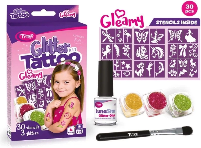 Gleamy set di tatuaggi glitter