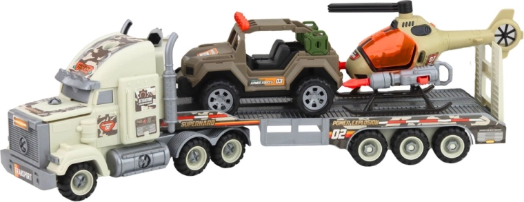 Grande camion con rimorchio per il trasporto