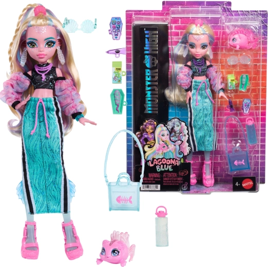 Bambola Monster High Lagoona Blue con accessori