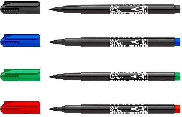 Pennarelli permanenti CONCORDE OHP M, set da 4 pezzi