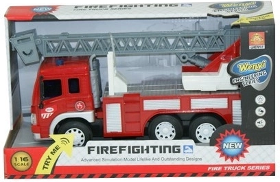 Autopompa dei vigili del fuoco con piattaforma girevole 1:16 Madej