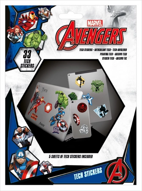 Set di adesivi Marvel Avengers – 33 pezzi