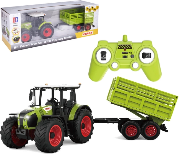 Trattore RC Claas con rimorchio radiocomandato - 1 pezzo
