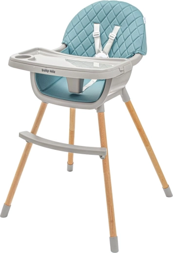 Seggiolone pappa Baby Mix Freja in legno verde tenue