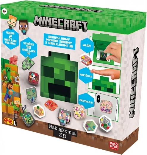 Set creativo 3D MINECRAFT – macchina per adesivi