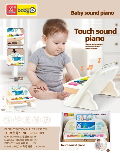 Pianoforte tattile colorato con supporto