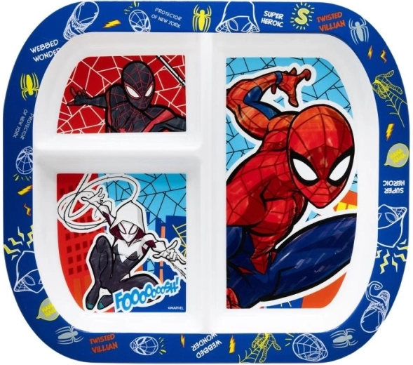 Piatto di plastica divisorio Spiderman