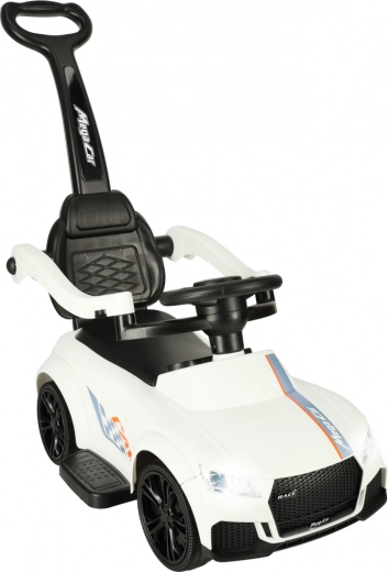 Macchinina spingibile 3 in 1 con suoni e luci – Bianco