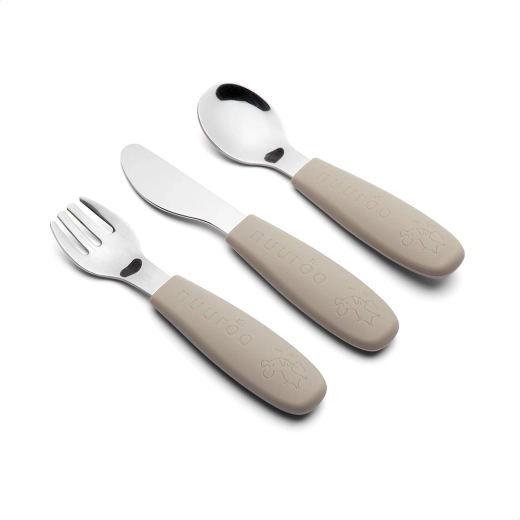 NuuRoo Jana set di posate per bambini cobblestone (3 pz)