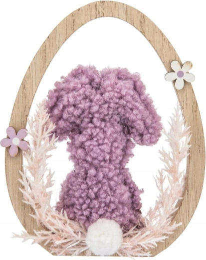 Decorazione Boucle con coniglietto nell’uovo viola