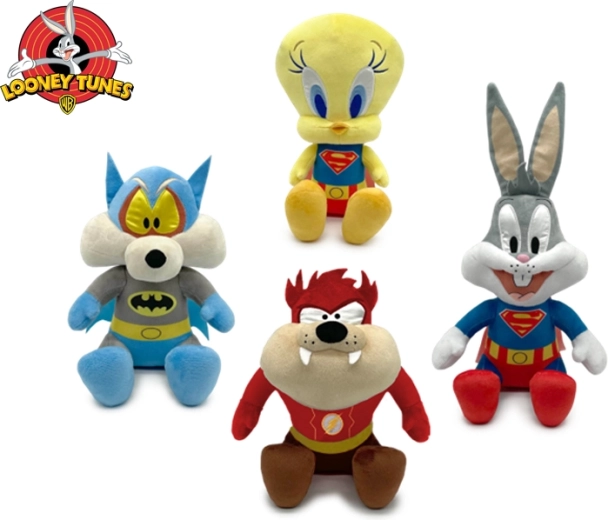 Looney Tunes peluche personaggio supereroe 23 cm, seduto