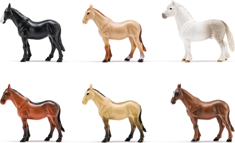 Set di 6 cavalli realistici
