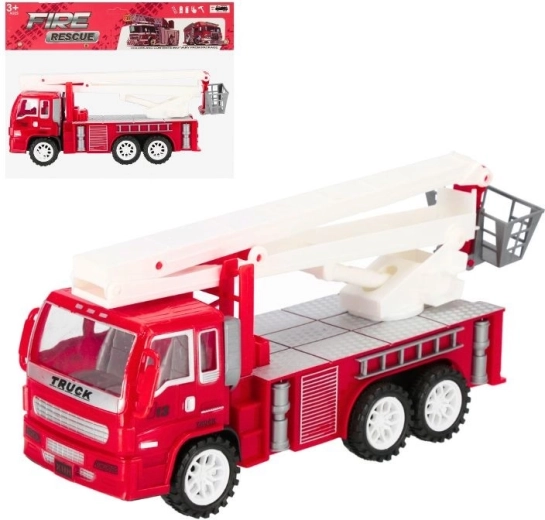 Camion dei pompieri con scala telescopica