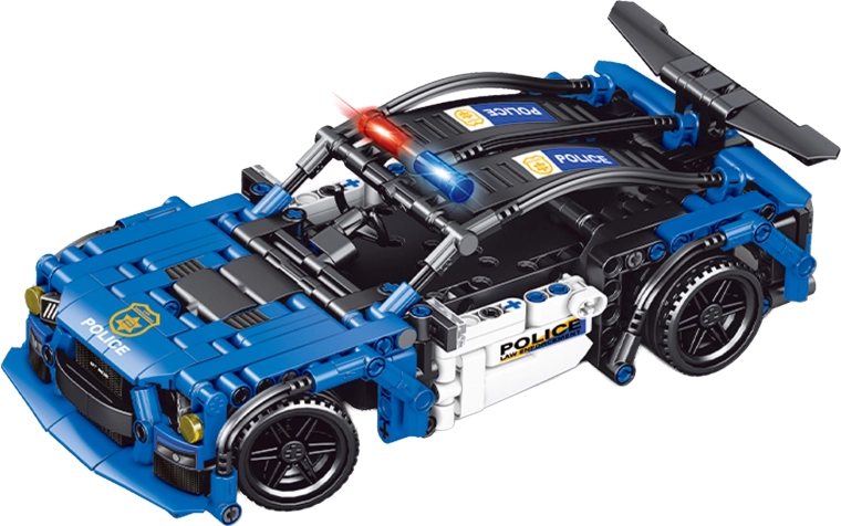 Kit di costruzione di un'auto della polizia RC radiocomandata da 24,5 cm