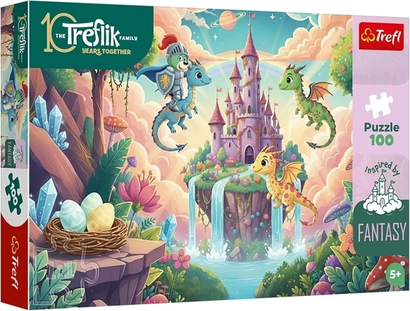Puzzle Trefl 100 pezzi – Cavaliere Treflik nel mondo fantasy
