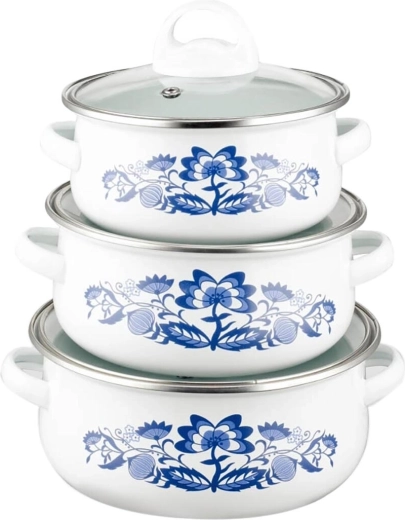 Set di pentole smaltate Onion, 6 pezzi