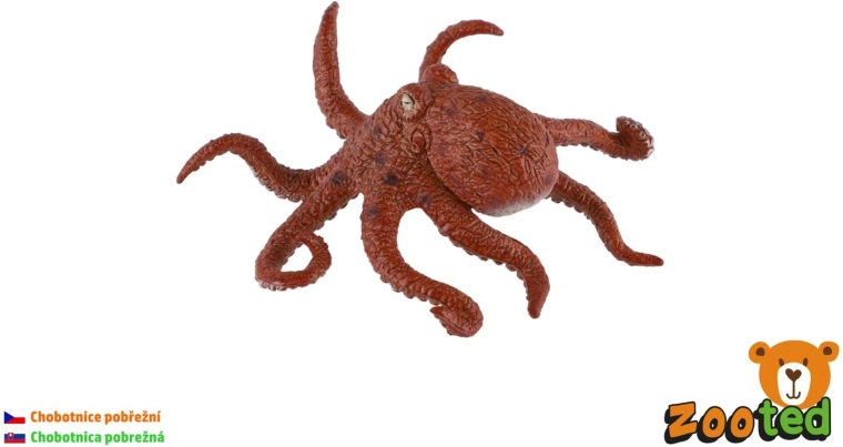 Figura in plastica di polpo comune 8 cm