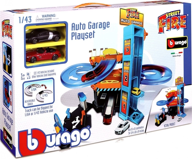 Bburago garage auto a discesa con ascensore 1:43