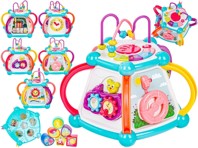 Piramide multisentoriale educativa multicubo 7in1 per bambini piccoli - 1 pezzo
