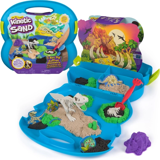 Kinetic Sand scavi del T-rex in valigetta