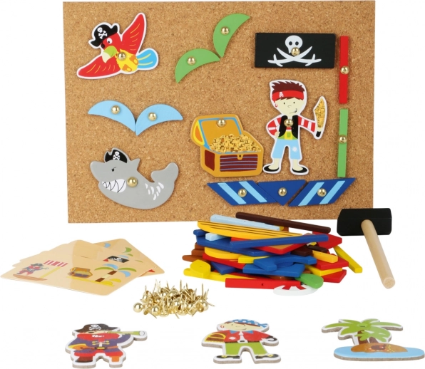 Gioco creativo in legno Pirati – set da martellare small foot