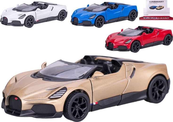 Modello metallico Kinsmart Bugatti Mistral 1:36 con movimento a retrocarica