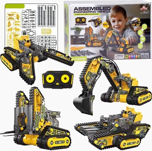 Kit di costruzioni 4 in 1 RC macchine da cantiere 176 pezzi - 1 pezzo